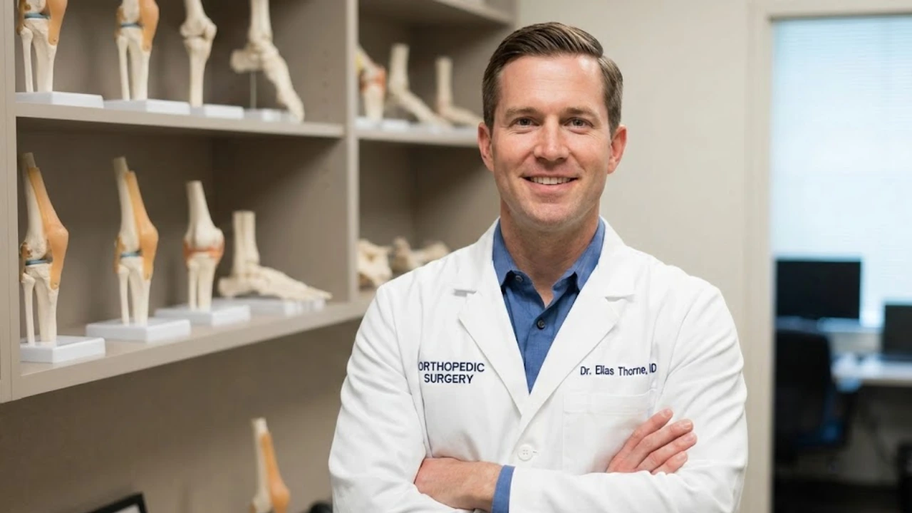 Orthopedic surgeon in white coat at Instant Orthopedic Care in Draper, Utah